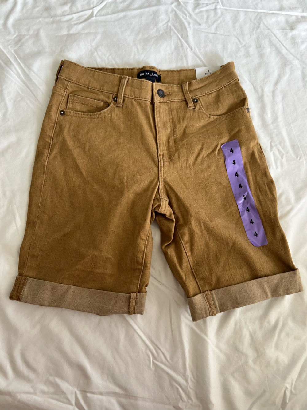 Nautica Women’s Khaki Brown Chino Shorts #218